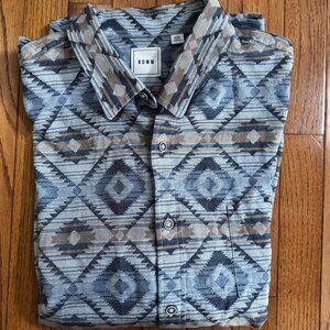 Southwestern Slate, Gray, Tan ROWM Cotton Shirt XXL – Dillard’s Exclusive